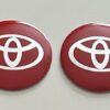 4 pcs (Set) 56mm - 2.20inch Red Toyota Wheel Center Hub Caps Stickers