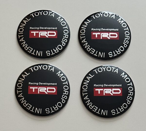 original.jpeg 4 pcs (Set) 56mm - 2.20inch Black Toyota TRD Wheel Center Hub Caps Stickers