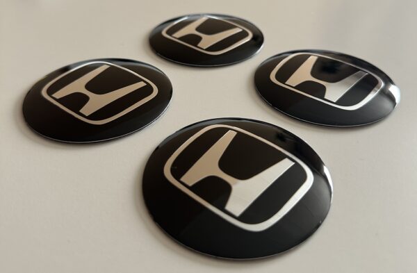 original.jpeg 4 pcs (Set) 65mm - 2.56inch Black Honda Wheel Center Hub Caps Stickers