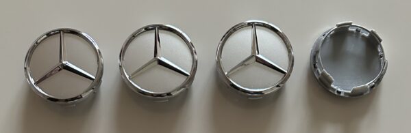 original.jpeg 4 pcs (Set) 60mm - 2.36inch Silver Mercedes Benz Wheel Center Hub Caps
