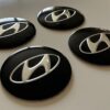original.jpeg 4 pcs (Set) 56mm - 2.20inch Black Hyundai Wheel Center Hub Caps Stickers