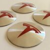 original.jpeg 4 pcs (Set) 65mm - 2.56inch Silver & Red Tesla Wheel Center Hub Caps Stickers