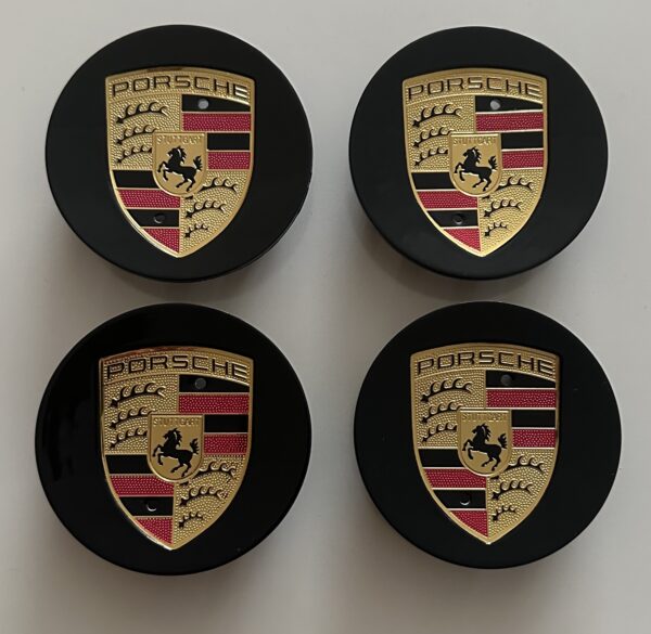 original.jpeg 4 pcs (Set) 76mm - 2.99inch Black Porsche Wheel Center Hub Caps