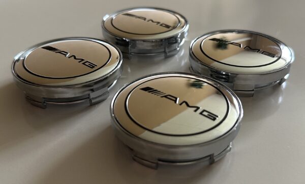 4 pcs (Set) 60mm - 2.36inch Silver AMG Wheel Center Hub Caps
