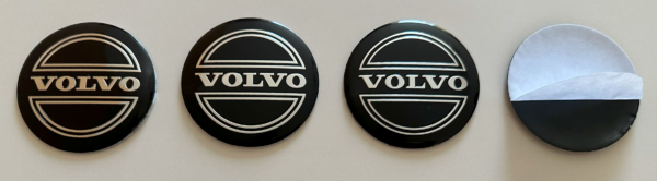 original.png 4 pcs (Set) 56mm - 2.20inch Black Volvo Wheel Center Hub Caps Stickers