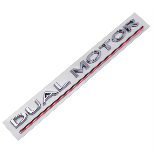 original.png 1 pcs Silver Tesla Dual Motor Emblem for Tesla Model X S 3 Y