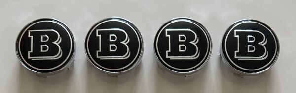 original.jpeg 4 pcs (Set) 60mm - 2.36inch Black Brabus Wheel Center Hub Caps