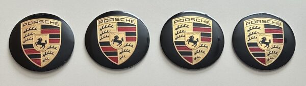 original.jpeg 4 pcs (Set) 56mm - 2.20inch Black Porsche Wheel Center Hub Caps Stickers