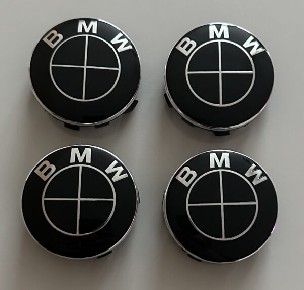 original.jpeg 4 pcs (Set) 56mm - 2.20inch Full Black BMW Wheel Center Hub Caps