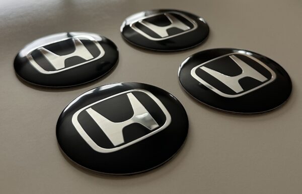original.jpeg 4 pcs (Set) 56mm - 2.20inch Black Honda Wheel Center Hub Caps Stickers