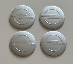 4 pcs (Set) 56mm - 2.20inch Silver Opel Wheel Center Hub Caps Stickers