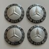 original.jpeg 4 pcs (Set) 65mm - 2.56inch Silver & Black Mercedes Benz Wheel Center Hub Caps Stickers