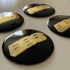 original.jpeg 4 pcs (Set) 70mm - 2.75inch Black & Gold BBS Wheel Center Hub Caps Stickers