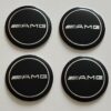 original.jpeg 4 pcs (Set) 56mm - 2.20inch Black AMG Wheel Center Hub Caps Stickers