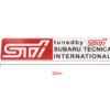 original.png 1 pcs Silver & Red Subaru STI Emblem Sticker Metal