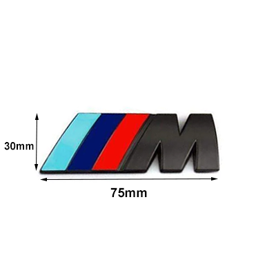 original.png 1 pcs Black Matte BMW M Performance Emblem Sticker Metal