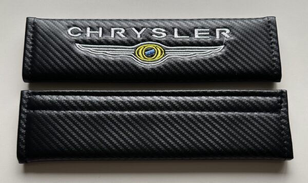 2 pcs Black Chrysler Car Styling Safety Belt Cover Protection Shoulder Pad Cushion Harness Pad