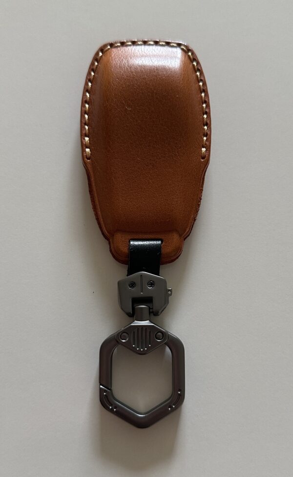 7 Premium Leather Key Fob Case – Black, Dark Brown, Light Brown Fits Mercedes Benz C260L S320L E200L E300 C260 C200L