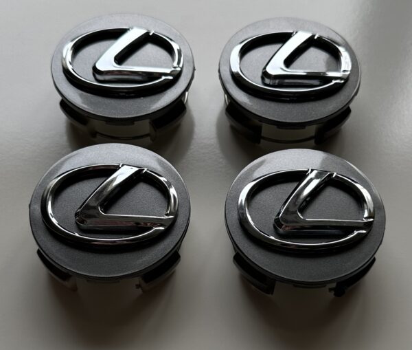 4 pcs (Set) 62mm - 2.44inch Gray Lexus Wheel Center Hub Caps