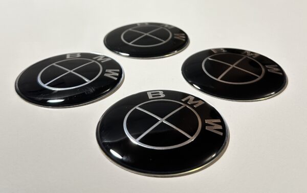 original.jpeg 4 pcs (Set) 65mm - 2.56inch Full Black BMW Wheel Center Hub Caps Stickers