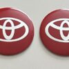 4 pcs (Set) 56mm - 2.20inch Red Toyota Wheel Center Hub Caps Stickers