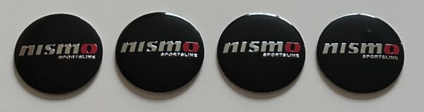 original.jpeg 4 pcs (Set) 56mm - 2.20inch Black Nismo Sportsline Wheel Center Hub Caps Stickers