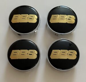 original.jpeg 4 pcs (Set) 68mm - 2.68inch Black & Gold BBS Wheel Center Hub Caps