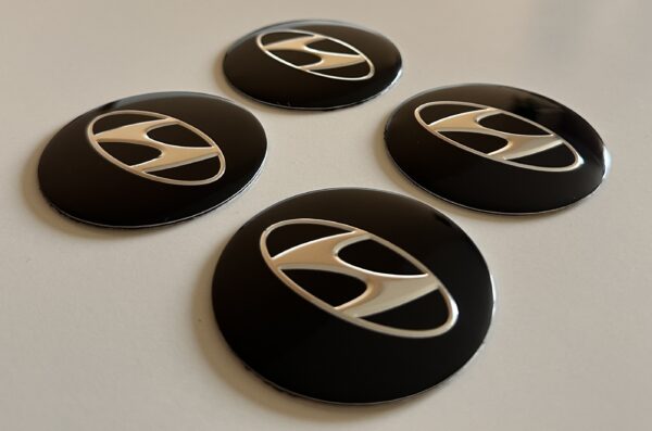 original.jpeg 4 pcs (Set) 56mm - 2.20inch Black Hyundai Wheel Center Hub Caps Stickers