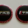original.jpeg 4 pcs (Set) 56mm - 2.20inch Black & Red Toyota TRD Motor Sports Wheel Center Hub Caps Stickers