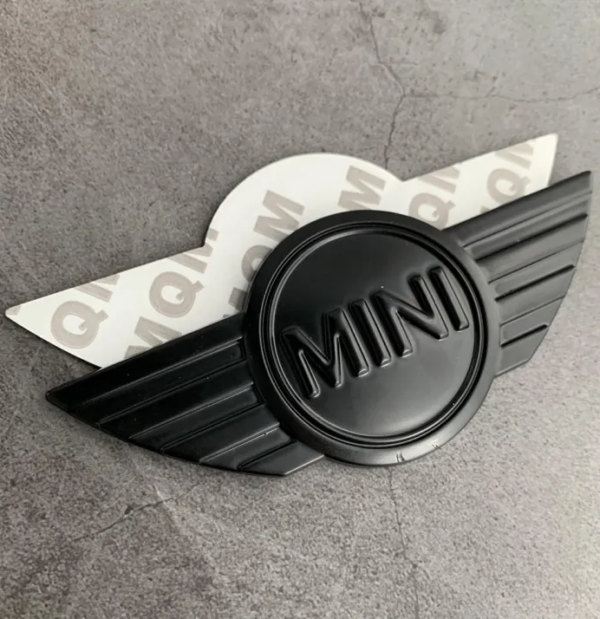 original.png 1 pcs Black Matte 3D Mini Cooper Metal Emblem Sticker for Hood & Trunk