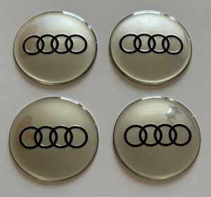 original.jpeg 4 pcs (Set) 65mm - 2.56inch Silver Audi Wheel Center Hub Caps Stickers