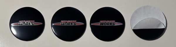 original.jpeg 4 pcs (Set) 56mm - 2.20inch Black John Cooper Works Wheel Center Hub Caps Stickers