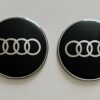 original.jpeg 4 pcs (Set) 65mm - 2.56inch Black Audi Wheel Center Hub Caps Stickers with Outer Ring