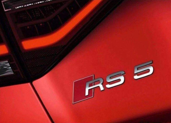 original.png 1 pcs Silver Audi RS5 Metal Emblem Sticker