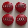 original.jpeg 4 pcs (Set) 60mm - 2.36inch Glossy Red Audi Wheel Center Hub Caps (4B0601170)