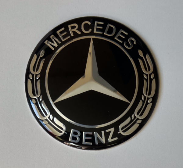 original.png 4 pcs (Set) 65mm - 2.56inch Black Mercedes Benz Wheel Center Hub Caps Stickers
