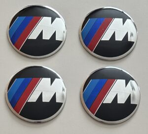 original.jpeg 4 pcs (Set) 56mm - 2.20inch Black BMW M Wheel Center Hub Caps Stickers