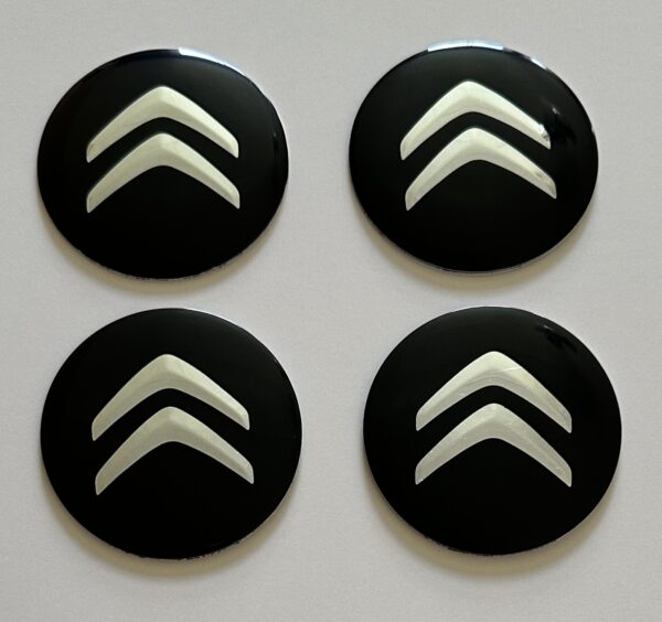 original.jpeg 4 pcs (Set) 56mm - 2.20inch Black Citroen Wheel Center Hub Caps Stickers