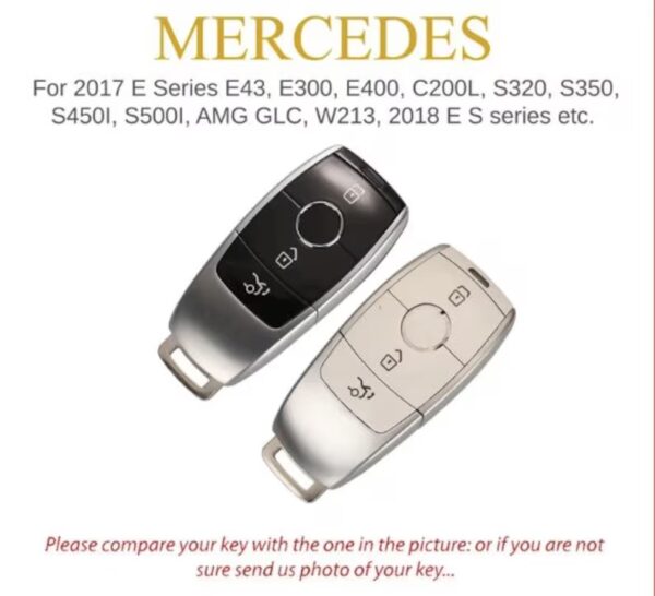 8 Premium Leather Key Fob Case – Black, Dark Brown, Light Brown Fits Mercedes Benz C260L S320L E200L E300 C260 C200L