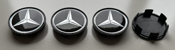 original.jpeg 4 pcs (Set) 69mm - 2.71inch Black Mercedes Benz Wheel Center Hub Caps
