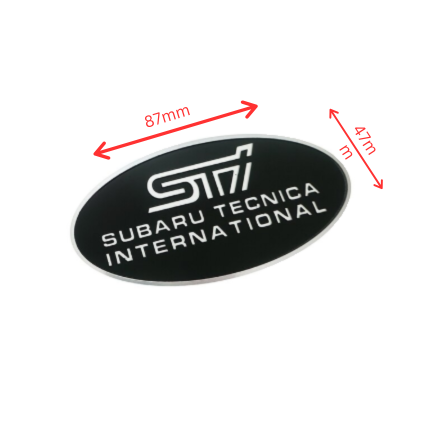 original.png 1 pcs Black Subaru STI Emblem Sticker Metal