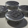 4 pcs (Set) 75mm - 2.95inch Silver Brabus Wheel Center Hub Caps
