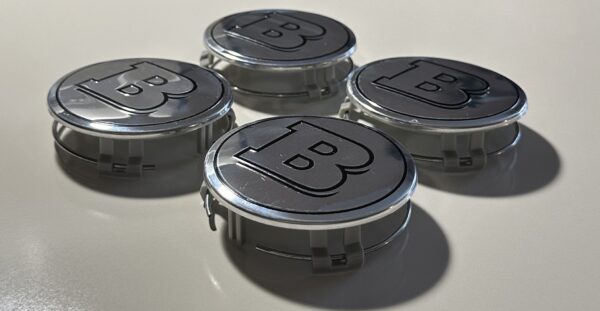 4 pcs (Set) 75mm - 2.95inch Silver Brabus Wheel Center Hub Caps
