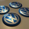 original.jpeg 4 pcs (Set) 90mm - 3.54inch Blue Volkswagen Wheel Center Hub Caps Stickers