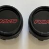 original.jpeg 4 pcs (Set) 65mm - 2.56inch Black & Red RAYS Wheel Center Hub Caps