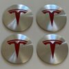 original.jpeg 4 pcs (Set) 65mm - 2.56inch Silver & Red Tesla Wheel Center Hub Caps Stickers