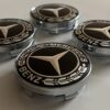 original.jpeg 4 pcs (Set) 60mm - 2.36inch Black Mercedes Benz Wheel Center Hub Caps with Silver Caps