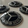 original.jpeg 4 pcs (Set) 75mm - 2.95inch Black Mercedes Benz Wheel Center Hub Caps Stickers