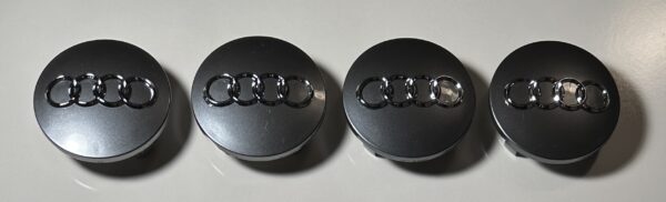 original.jpeg 4 pcs (Set) 68mm - 2.68inch Glossy Gray Audi Wheel Center Hub Caps (8D0601170)