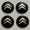 original.jpeg 4 pcs (Set) 65mm - 2.56inch Black Citroen Wheel Center Hub Caps Stickers